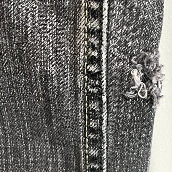 BARBOUR Jeans Mens Size 32 Black Denim Distressed Ripped Torn Worn Wear … - Picture 11 of 12